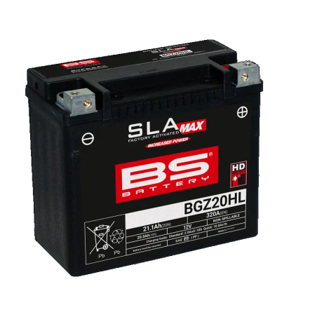 Batterie AGM SLA MAX activée en usine sans entretien BS BATTERY pour Jet Ski Kawasaki  JH 1100 ZXI, JH 1200, JH 750 ZXI