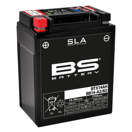 Batterie sans entretien AGM SLA prête à l’emploi BS BATTERY pour Jet Ski Polaris 440 LC, 455 4X4, 500 CARB, ATP 500 HO 4X4