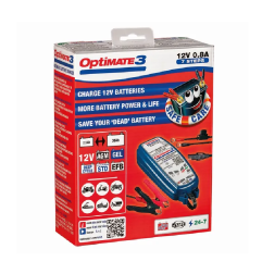 Désulfatage/maintien de charge OptiMate 3 TECMATE pour Jet Ski Kawasaki, Polaris, Yamaha, Seadoo A1 250 SS, 300 4X4, AG 200