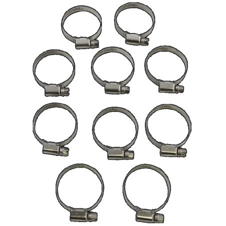 Colliers de serrage en acier inoxydable emboutis PARTS UNLIMITED pour Jet Ski (25-40)