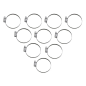 Colliers de serrage en acier inoxydable emboutis PARTS UNLIMITED pour Jet Ski (40-60) Colliers de serrage en acier inoxydable emboutis PARTS UNLIMITED pour Jet Ski (40-60)