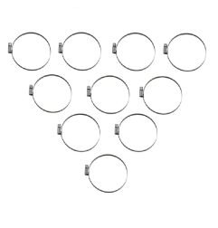 Colliers de serrage en acier inoxydable emboutis PARTS UNLIMITED pour Jet Ski (70-90)